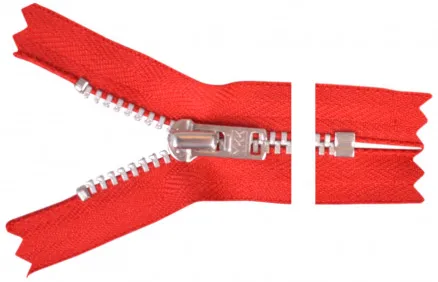 YKK Reißverschluss Aluminium 12cm 4mm Rot